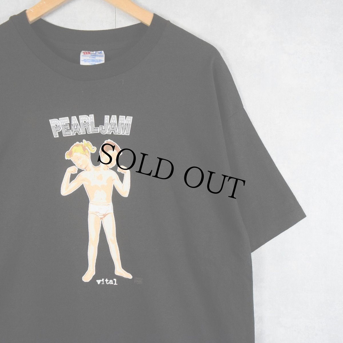 画像1: PEARL JAM "Vital Circulation Tour" ロックバンドツアーTシャツ BLACK XL (1)