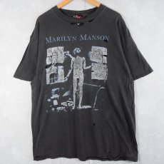 画像1: 90's MARILYN MANSON "Dried Up Tied Up and Dead Antichrist Superstar" ロックバンドプリントTシャツ BLACK (1)