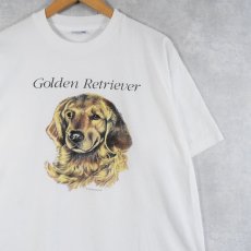 画像1: 90's USA製 "Golden Retriever" 犬プリントTシャツ XL (1)