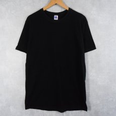 画像1: 80's RUSSELL ATHLETIC USA製 無地Tシャツ BLACK L (1)