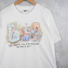 画像1: 80's THE FAR SIDE USA製 "Mr. Osborne, may I be excused?..." シュールイラストプリントTシャツ XL (1)