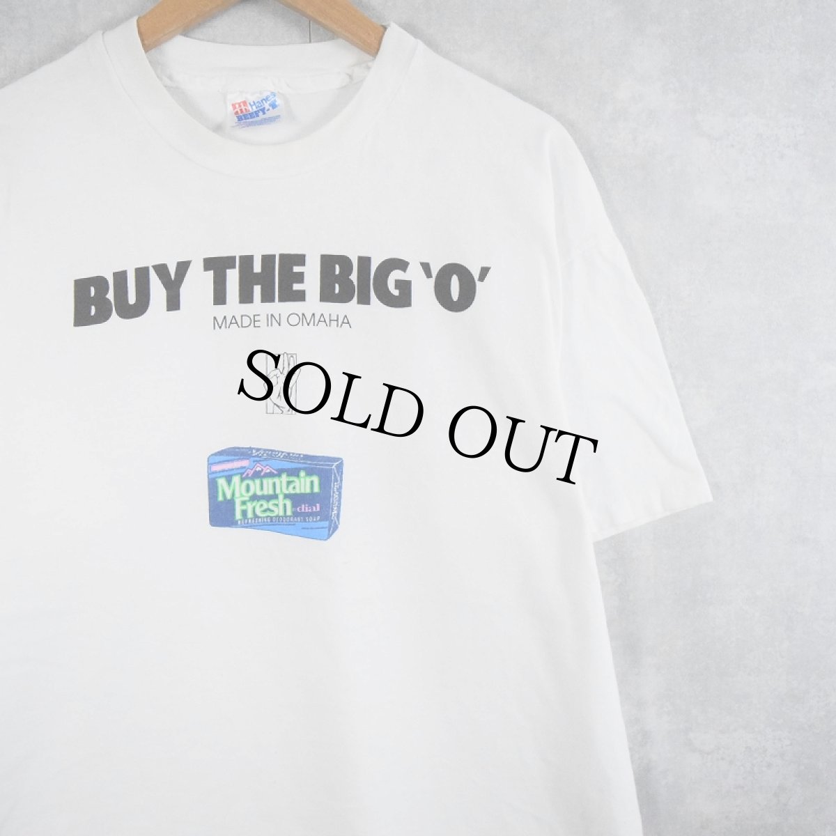 画像1: 90's Mountain Fresh by dial USA製 "BUY THE BIG O" 企業プリントTシャツ XL (1)