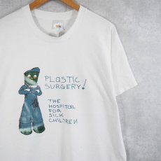 画像1: 90's CANADA製 "PLASTIC SURGERY!..." キャラクタープリントTシャツ XL (1)