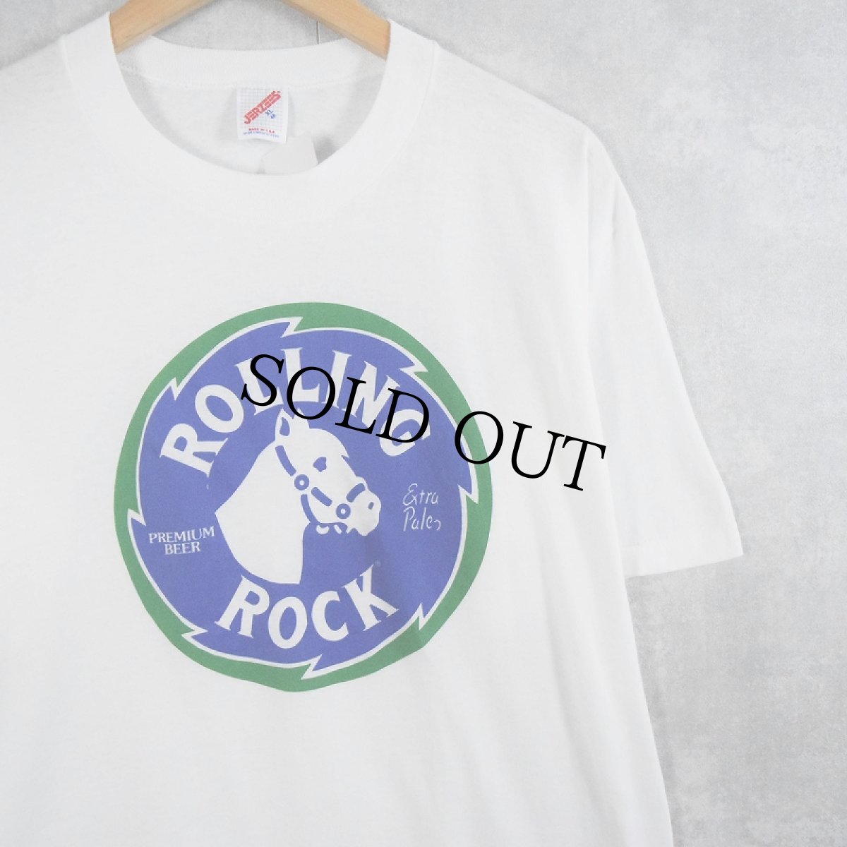 画像1: 90's ROLLING ROCK USA製  ビールロゴプリントTシャツ XL (1)