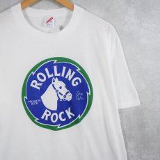 画像1: 90's ROLLING ROCK USA製  ビールロゴプリントTシャツ XL (1)