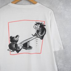 画像2: 80〜90's シュールイラストTシャツ XXL (2)