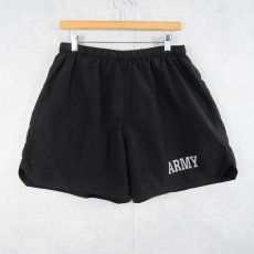 画像1: U.S.ARMY PFU トレーニングショーツ BLACK MEDIUM (1)