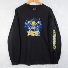 画像1: 2000's DRAGONBALL "ベジータ" アニメプリントロンT BLACK XL (1)