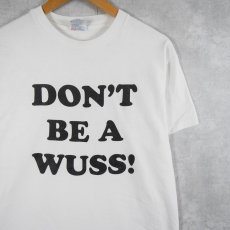 画像1: 90's Teradata USA製 "DON'T BE A WUSS !" コンピューター企業プリントTシャツ M (1)