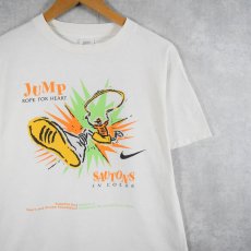 画像1: 90's〜 NIKE "JUMP FOR HEART SOUTONS EN COEUR" イベントTシャツ M (1)