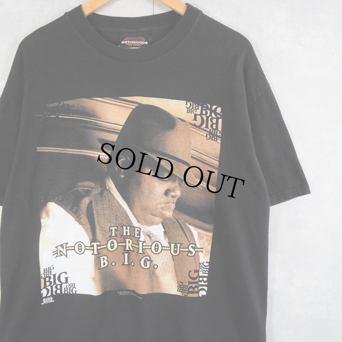 画像1: 90's The Notorious B.I.G. ラッパープリントTシャツ BLACK L (1)