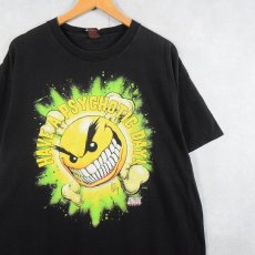 画像1: 90's Chaos Comics USA製 "Have A Psychotic Day" コミックプリントTシャツ BLACK XL (1)