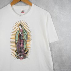 画像1: 90's USA製 "聖母マリア" プリントTシャツ L (1)