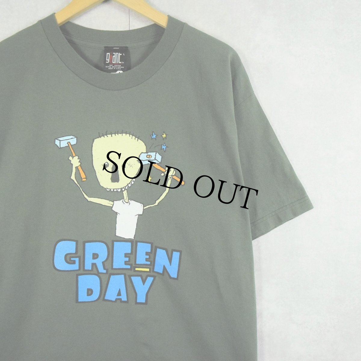 画像1: 90's GREEN DAY USA製 ロックバンド プリントTシャツ L (1)