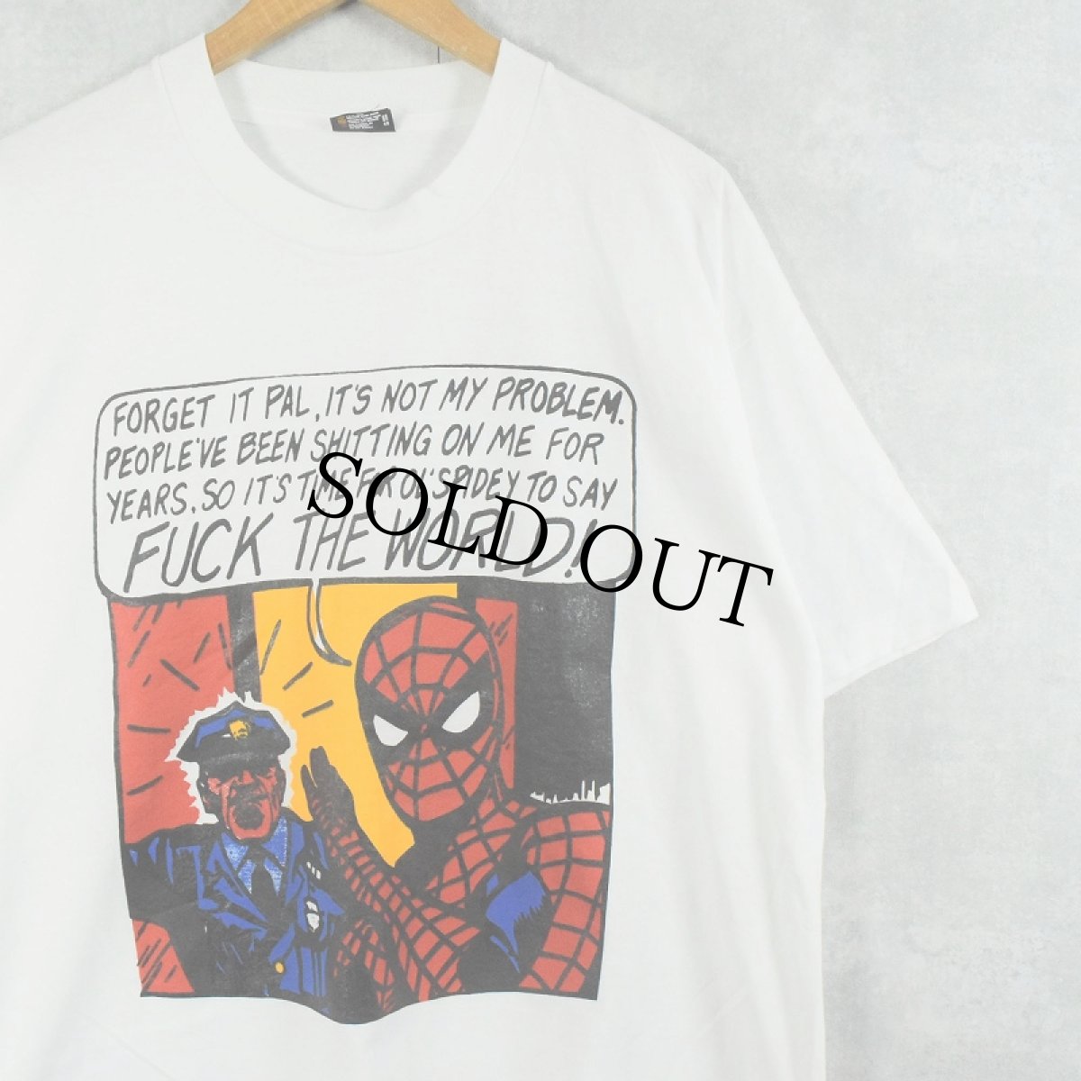 画像1: 90's MARVEL SPIDER-MAN CANADA製 キャラクタープリントTシャツ XL (1)