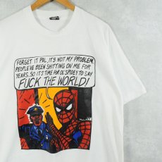 画像1: 90's MARVEL SPIDER-MAN CANADA製 キャラクタープリントTシャツ XL (1)