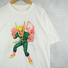 画像1: 80〜90's MARVEL COMICS アイアン・フィスト×ウルヴァリン ハンドペイントTシャツ (1)