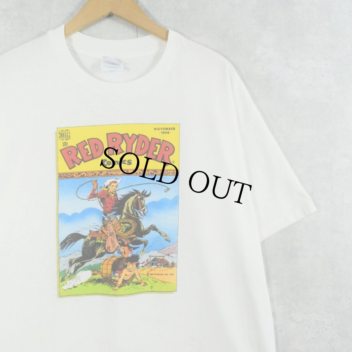 画像1: 90's RED RYDER Comics USA製 コミックプリントTシャツ XL (1)