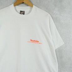 画像1: 90's Makita USA製 電動工具メーカー ロゴプリントTシャツ XL (1)