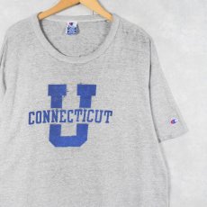 画像1: 90's Champion USA製 "CONNECTICUT U" プリントTシャツ XL (1)