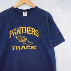 画像1: "PANTHERS TRACK" ウイングフットプリントTシャツ NAVY XL (1)