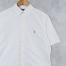 画像1: Ralph Lauren "CLASSIC FIT" ロゴ刺繍 コットンボタンダウンシャツ S (1)