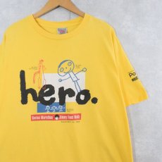 画像1: 90's Boston Marathon "hero." イラストプリントTシャツ XL (1)