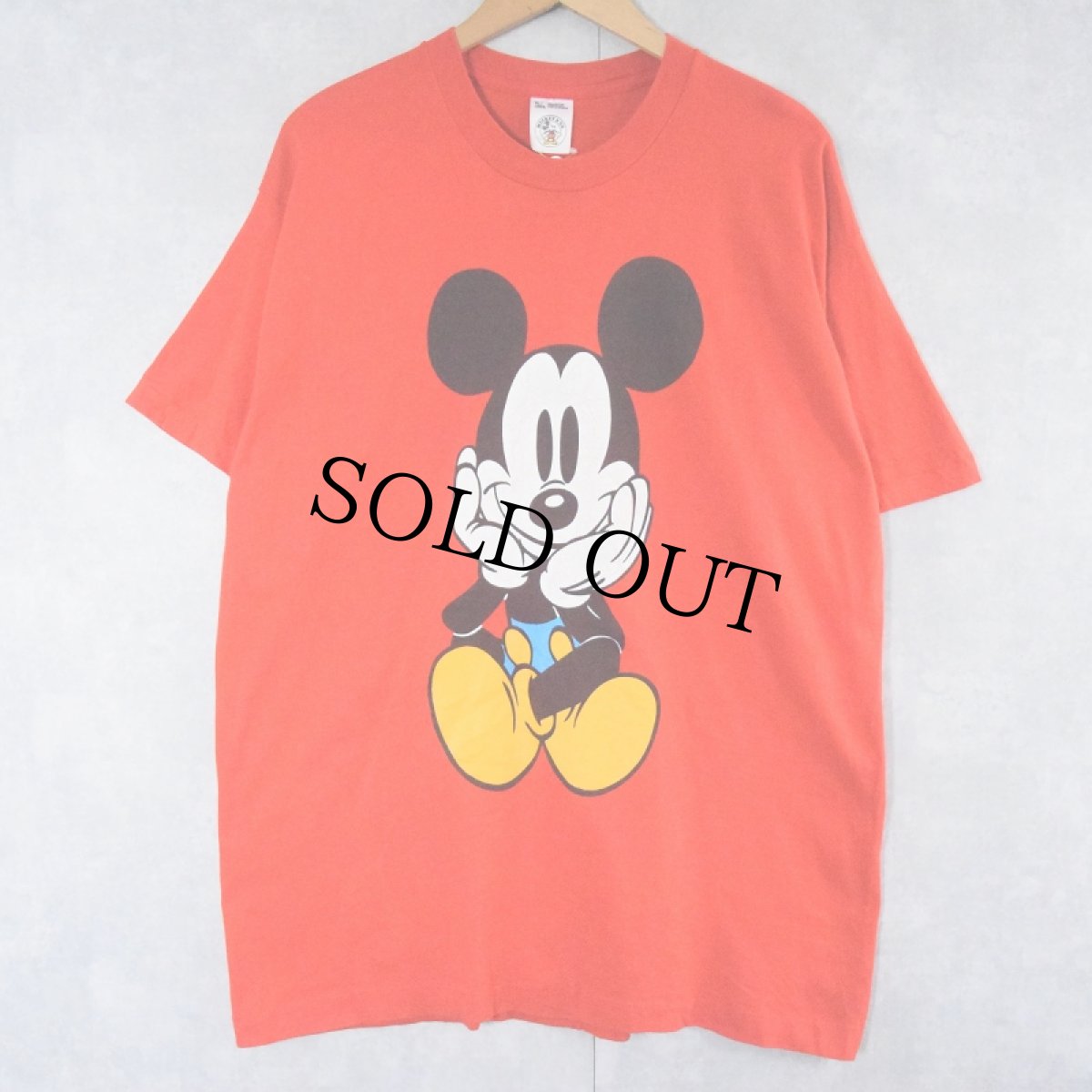 画像1: 90's MICKEY&CO. USA製 青パンミッキー キャラクタープリントTシャツ XL (1)