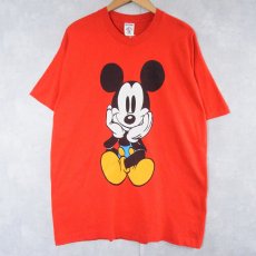 画像1: 90's MICKEY&CO. USA製 青パンミッキー キャラクタープリントTシャツ XL (1)