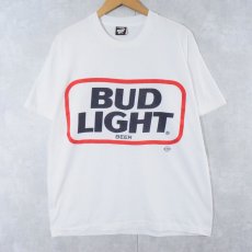 画像1: 90's Budweiser BUD LIGHT USA製 ビールロゴプリントTシャツ XL (1)