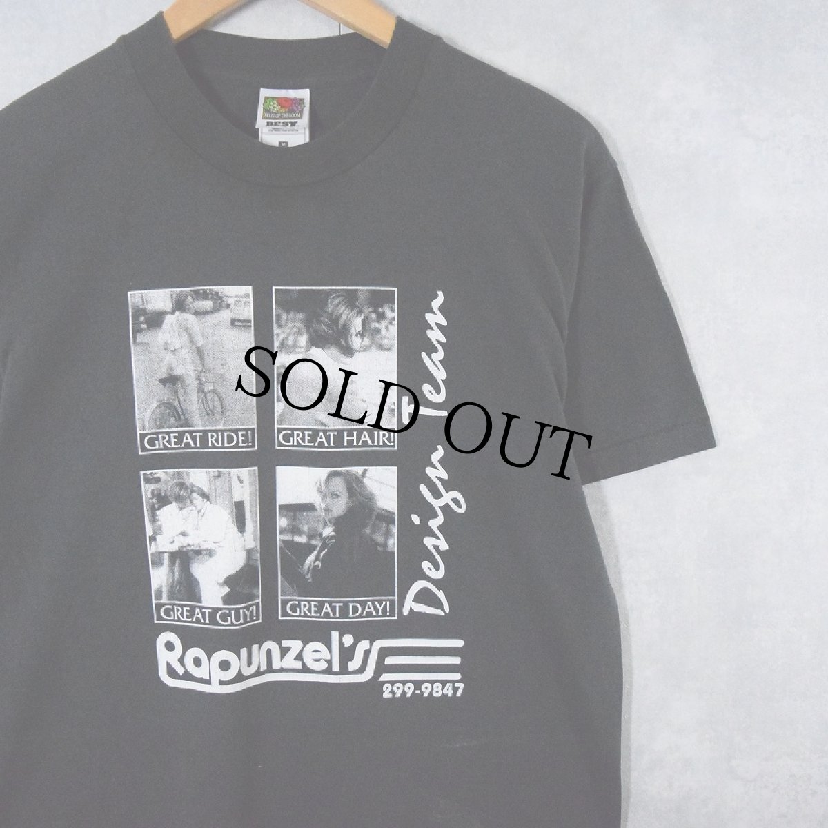 画像1: 90's Rapunzel's "Design Team" プリントTシャツ BLACK M (1)