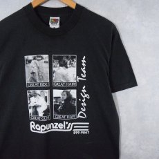 画像1: 90's Rapunzel's "Design Team" プリントTシャツ BLACK M (1)