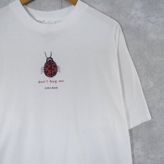 画像1: 90〜2000's "don't bug me CHICAGO" てんとう虫イラストプリントTシャツ XL (1)