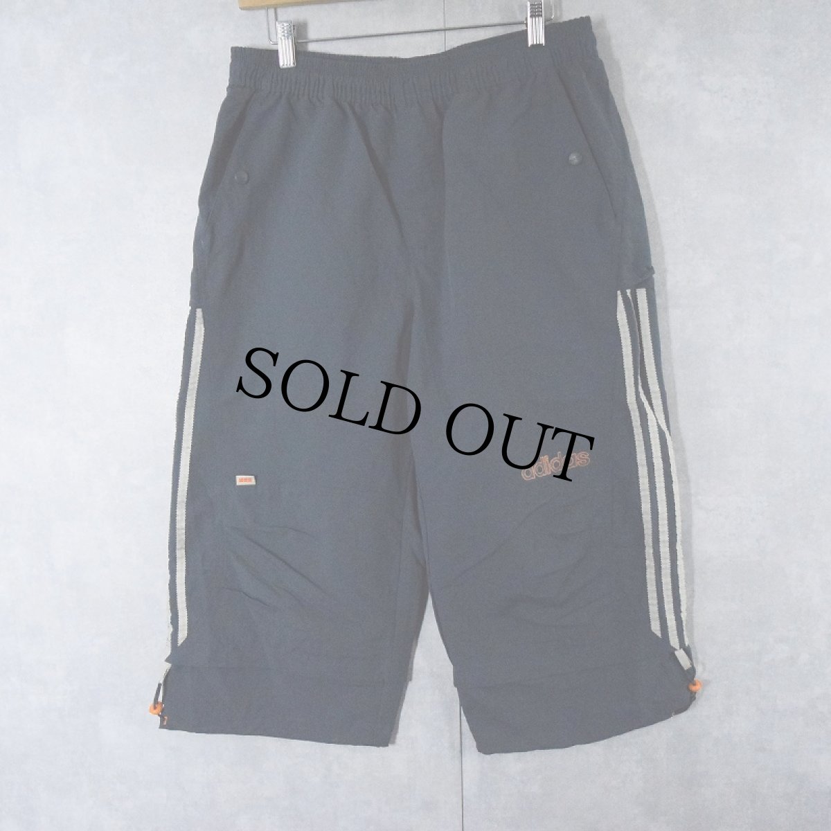 画像1: adidas サイドライン イージーハーフパンツ GRAY M (1)