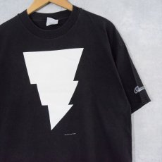 画像1: 90's Matt Wagner "CAPTAIN MARVEL" ロゴプリントTシャツ BLACK XL (1)