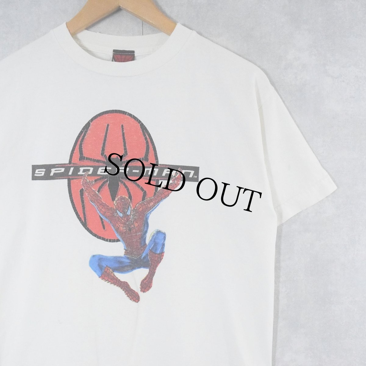 画像1: 2002 MARVEL SPIDER-MAN 映画プリントTシャツ M (1)