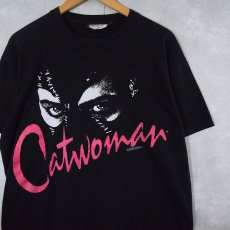 画像1: 90's DC COMICS Catwoman CANADA製キャラクタープリントTシャツ BLACK M (1)