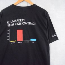 画像1: Verizon "MAKE THE EASY CHOICE" 電気通信企業 プリントTシャツ BLACK (1)