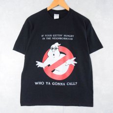 画像1: "WHO YA GONNA CALL?" キャラクターパロディTシャツ BLACK M (1)