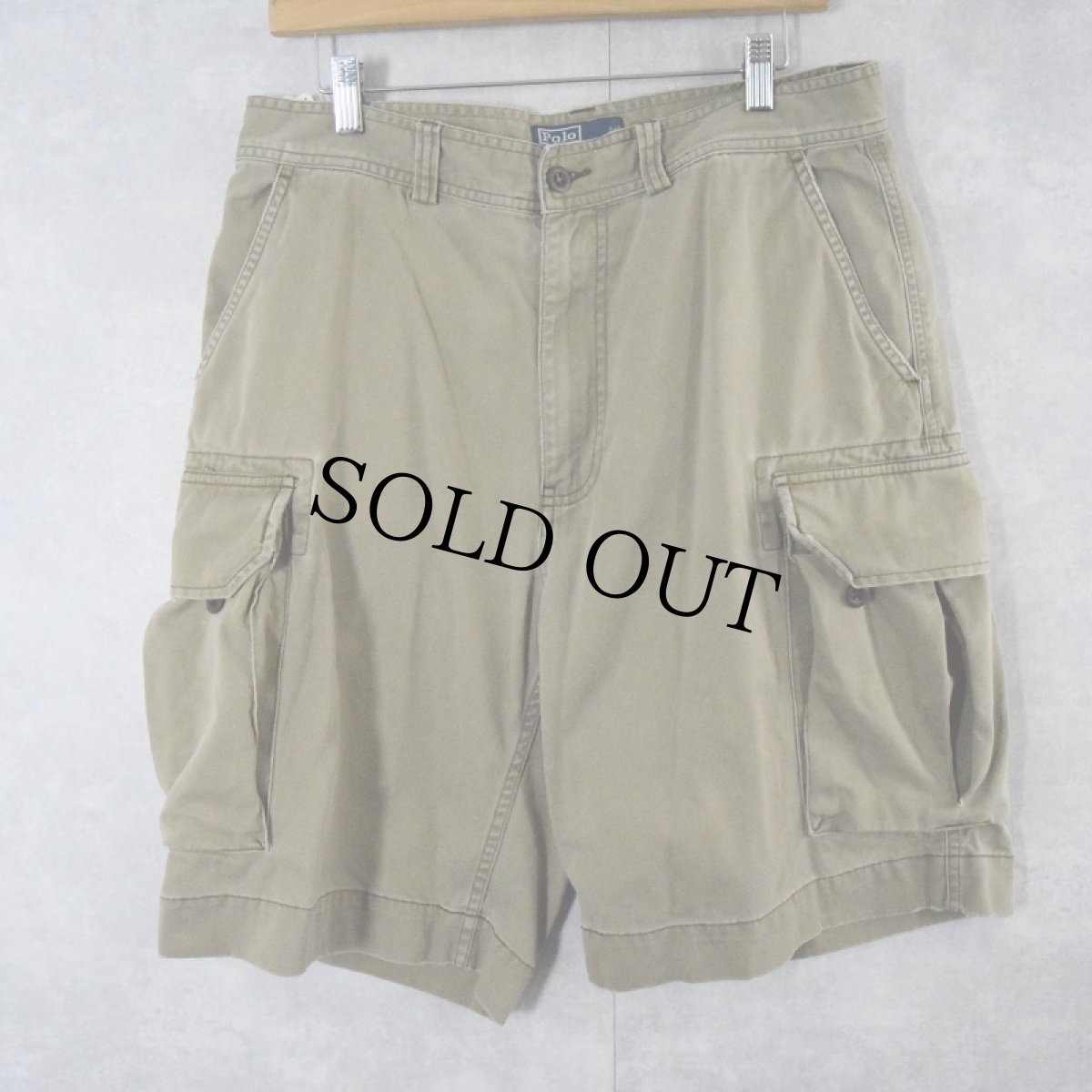 画像1: POLO Ralph Lauren "POLO CHINO" コットンチノカーゴショーツ W33 (1)