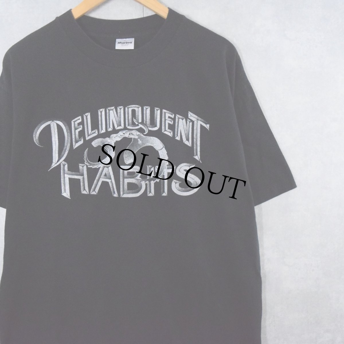 画像1: 90's Delinquent Habits USA製 ヒップホッププリントTシャツ BLACK XL (1)