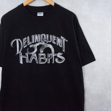 画像1: 90's Delinquent Habits USA製 ヒップホッププリントTシャツ BLACK XL (1)