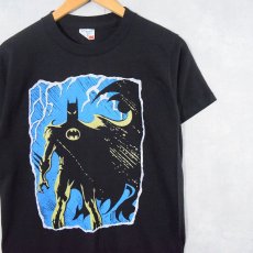 画像1: 80's DC COMICS BATMAN CANADA製 キャラクタープリントTシャツ BLACK M (1)