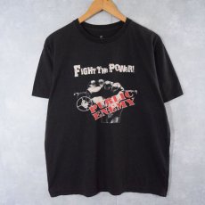 画像2: PUBLIC ENEMY "Fight The Power" ヒップホッププリントTシャツ BLACK L (2)