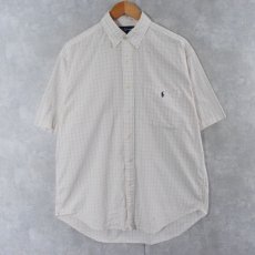 画像1: Ralph Lauren "BIG SHIRT" 格子柄 コットンボタンダウンシャツ M (1)