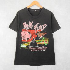 画像1: 80's PINK FLOYD "A momentary lapse of reason" ロックバンドツアープリントTシャツ BLACK (1)