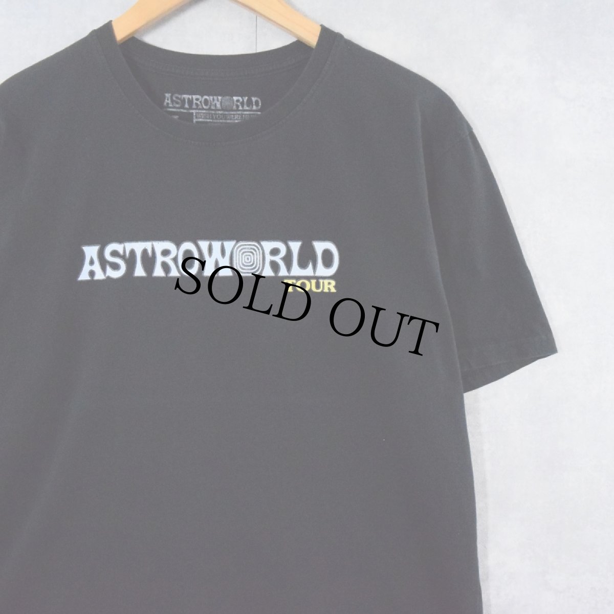 画像1: Travis Scott ASTRO WORLD "Wish You Were Here" ヒップホップツアーTシャツ BLACK L (1)