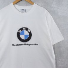 画像1: 90's〜 BMW USA製 "The ultimate driving machine" 自動車メーカー ロゴプリントTシャツ L (1)