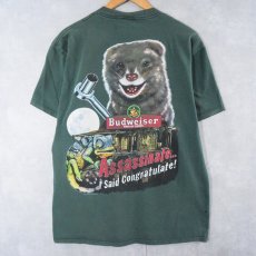 画像1: 90's Budweiser "Assassinate..." ビールメーカー プリントTシャツ L (1)