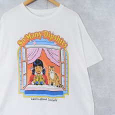 画像1: Steven Rhodes "So Many Dipshits" イラストプリントTシャツ XL (1)